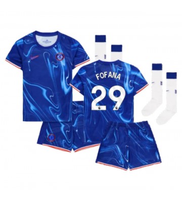 Chelsea Wesley Fofana #29 Primera Equipación Niños 2024-25 Manga Corta (+ Pantalones cortos)